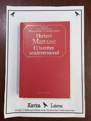 Portada del libro de El hombre unidimensional. Ensayo sobre la ideología de la sociedad industrial avanzada