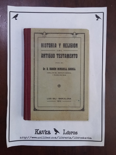 Portada del libro de Historia y Religión del Antiguo Testamento