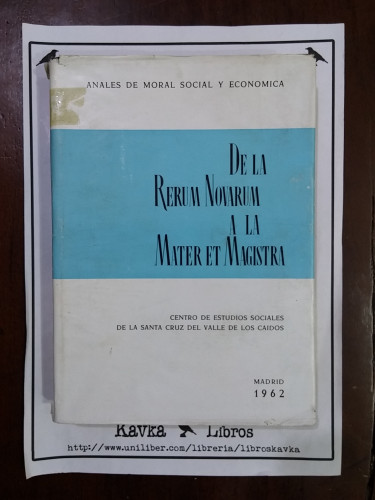 Portada del libro de De la Rerum Novarum a la Mater et Magistra