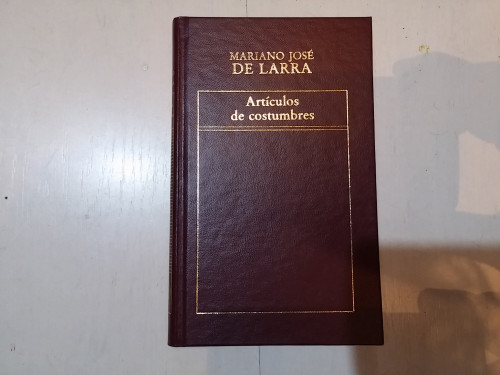 Portada del libro de Artículos de costumbre