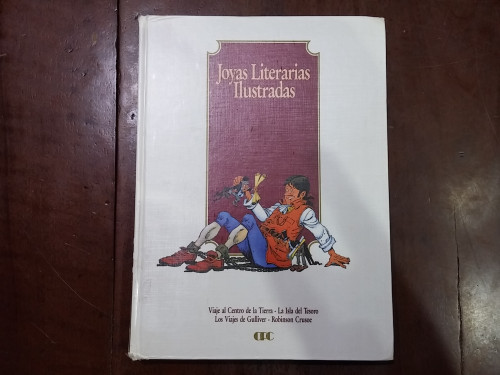 Portada del libro de Joyas Literarias Ilustradas 3. Viaje al centro de la Tierra / La isla del tesoro / Los viajes de Gulliver...