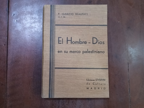 Portada del libro de El Hombre-Dios en su marco palestiniano