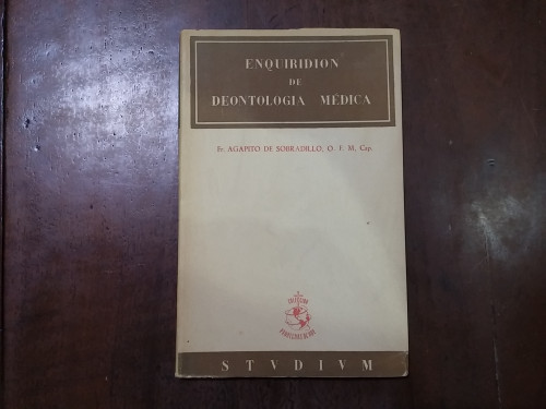 Portada del libro de Enquiridion de Deontologia Médica