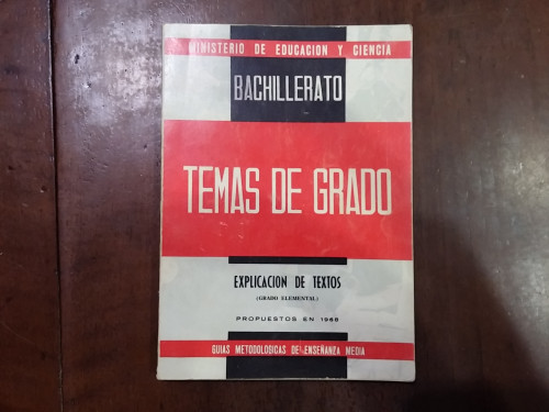 Portada del libro de Temas de exámenes de grado elemental de bachillerato propuestos en las convocatorias de junio y septiembre...
