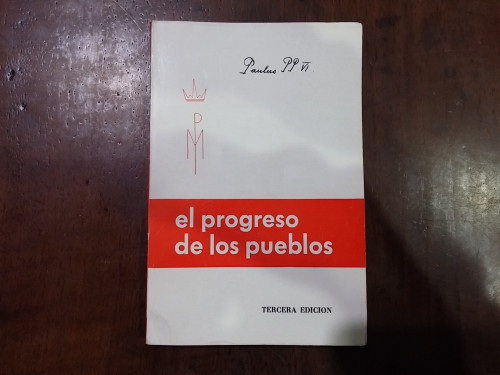 Portada del libro de El progreso de los pueblos. Carta encíclica de su santidad Pablo VI