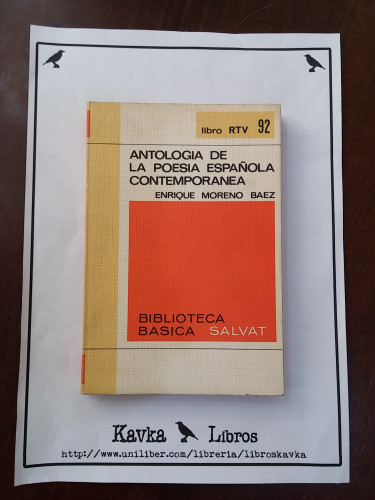 Portada del libro de Antología de la poesía española contemporánea