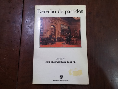 Portada del libro de Derecho de partidos