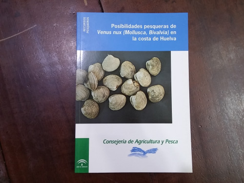 Portada del libro de Posibilidades pesqueras de Venux nux (Mollusca, Bivalvia) en la costa de Huelva