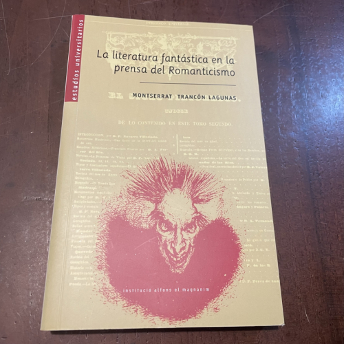 Portada del libro de La literatura fantástica en la prensa del Romanticismo