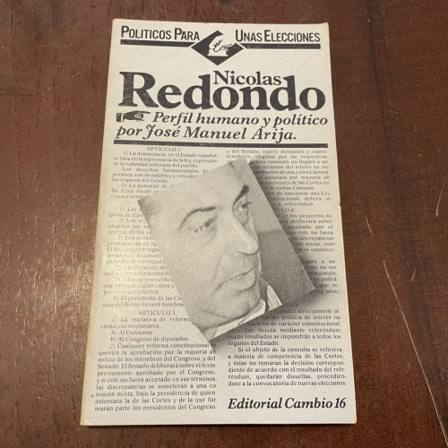 Portada del libro de Nicolás Redondo