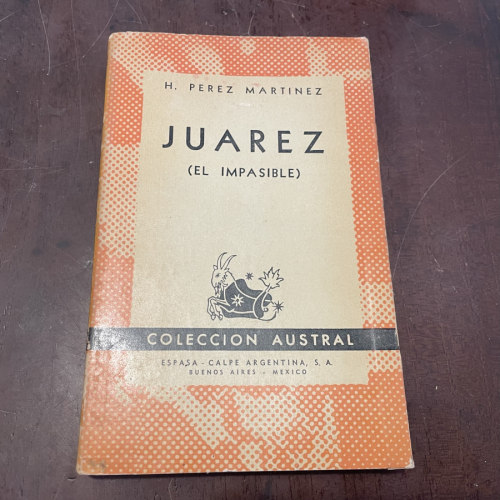 Portada del libro de Juarez (El impasible)