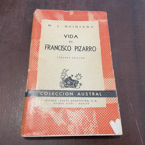 Portada del libro de Vida de Francisco Pizarro