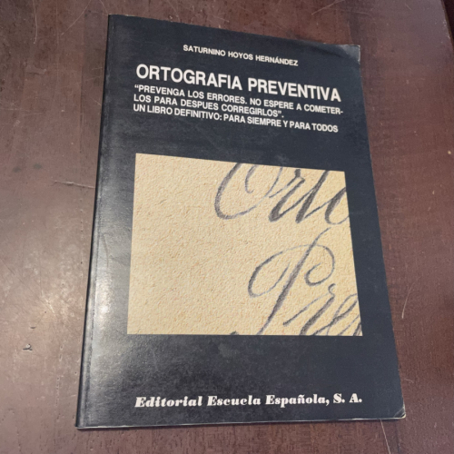 Portada del libro de Ortografía preventiva