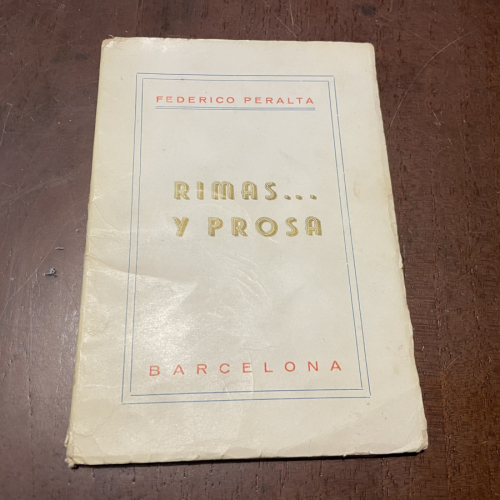 Portada del libro de Rimas... y prosa