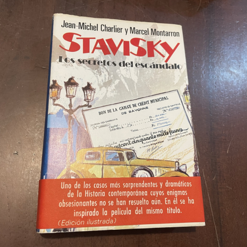 Portada del libro Stavisky. Los secretos del escándalo