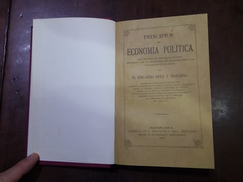 Portada del libro de Principios de economía política