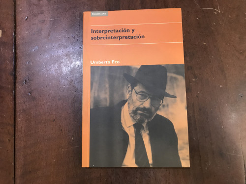 Portada del libro de Interpretación y sobreinterpretación