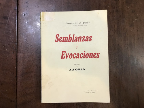 Portada del libro de Semblanzas y Evocaciones