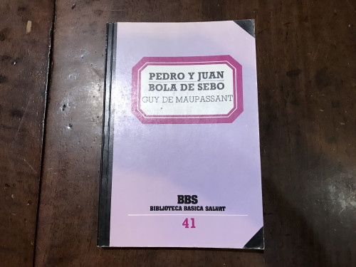 Portada del libro de Pedro y Juan/ Bola de sebo