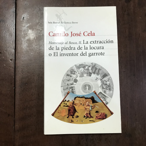 Portada del libro de La extracción de la piedra de la locura o El inventor del garrote