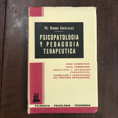 Portada del libro de Psicopatología y pedagogía terapeutica