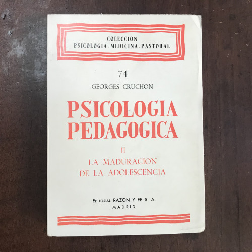 Portada del libro de Psicología pedagógica II. La maduración de la adolescencia