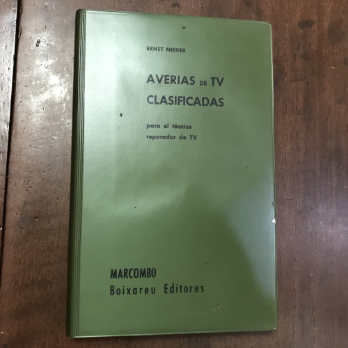 Portada del libro Averías de TV clasificadas para el técnico reparador de TV
