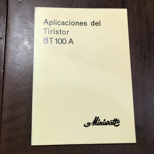 Portada del libro Aplicaciones del Tiristor BT 100 A
