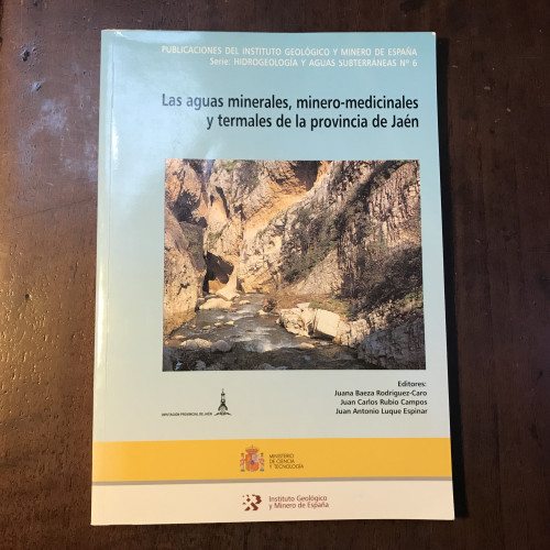 Portada del libro de Las aguas minerales, minero-medicinales y termales de la provincia de Jaén