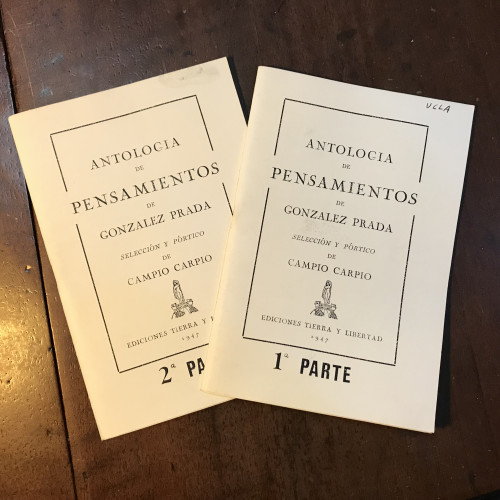 Portada del libro de Antología de pensamientos. Facsímil autoeditado. 2 vol