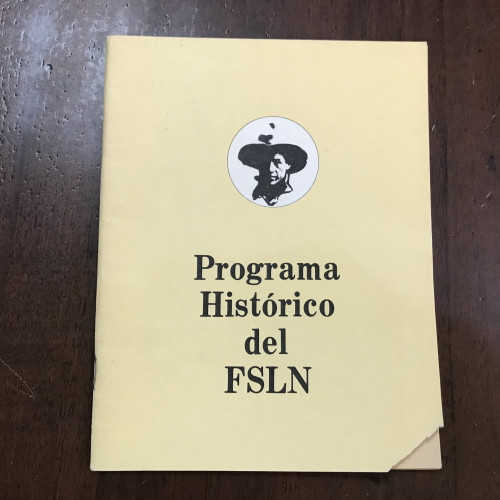 Portada del libro de Programa histórico del FSLN. Frente Sandinista de Liberación Nacional