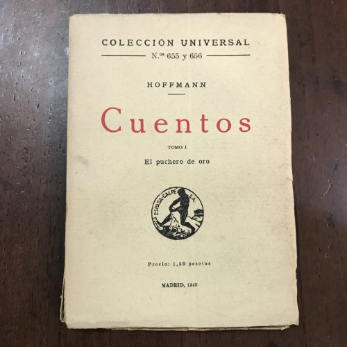 Portada del libro de Cuentos. Tomo I. El puchero de oro