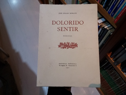 Portada del libro de Dolorido sentir