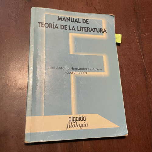 Portada del libro de Manual de teoría de la literatura