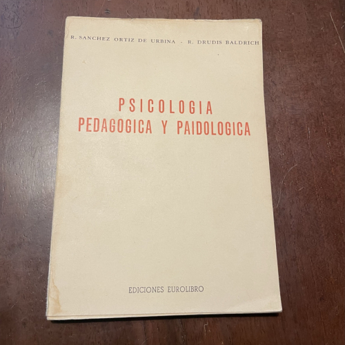 Portada del libro de Psicología pedagogía y paidología