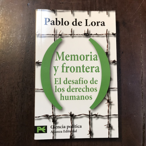 Portada del libro de Memoria y frontera. El desafío de los derechos humanos