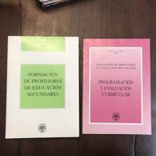 Portada del libro de Formación de profesores de educación secundaria. Programación y evaluación curricular. 2 vol