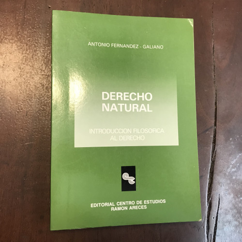 Portada del libro de Derecho natural. Introducción a la filosofía del derecho