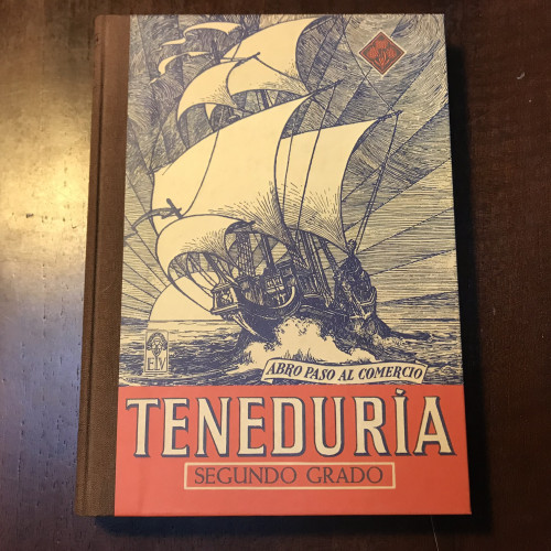 Portada del libro de Teneduría de libros por partida doble. Segundo Grado