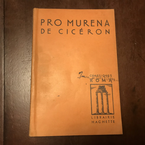 Portada del libro de Pro Murena de Cicerón (Latín)