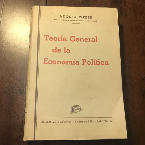 Portada del libro de Teoría General de la Economía Política