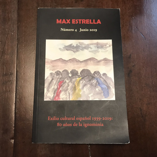 Portada del libro de Max Estrella Nº 4 Junio 2019. Exilio cultural español 1939-2019: 80 años de ignominia