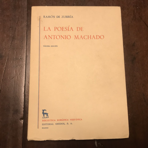 Portada del libro de La poesía de Antonio Machado