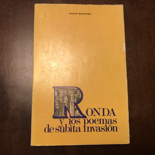 Portada del libro de Ronda y los poemas de súbita invasión