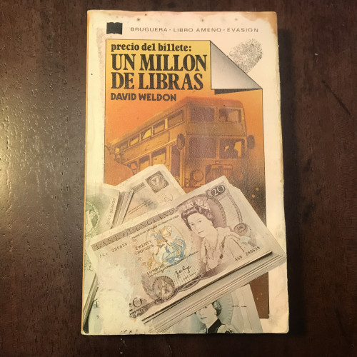 Portada del libro Precio del billete: Un millón de libras