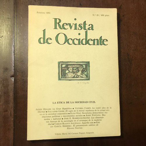 Portada del libro de Revista de Occidente Febrero 1985