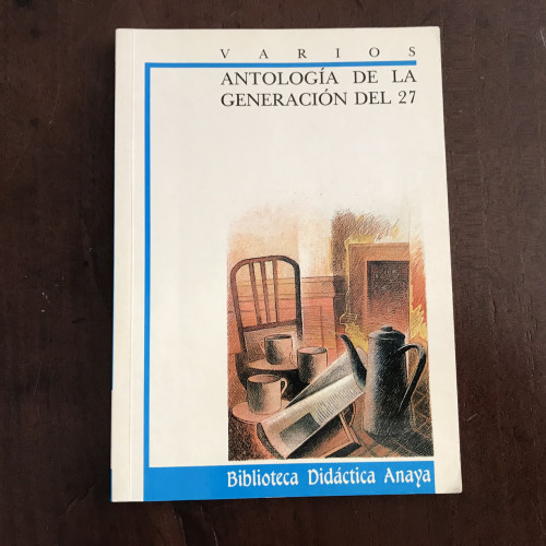 Portada del libro de Antología de la Generación del 27