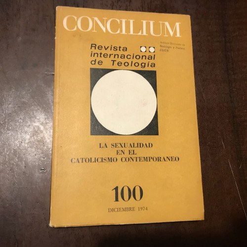 Portada del libro de Concilium 100. Diciembre 1974 Revista internacional de Teología. La sexualidad en el catolicismo contemporáneo