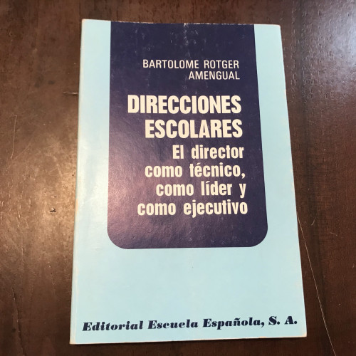 Portada del libro de Direcciones escolares