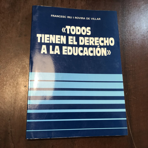 Portada del libro de Todos tienen el derecho a la educación